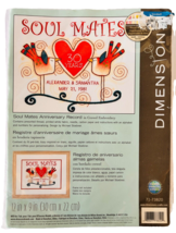 Dimensions Soul Mates Anniversary Marriage Record Crewel Embroidery Kit New - £8.68 GBP