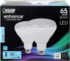 Feit Enhance BR40 E26 (Medium) LED Bulb Daylight 65 Watt Equivalence 2-PK - £9.27 GBP