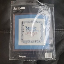 Janlynn Cross Stitch Kit MUSIC IS A FAIR &amp; GLORIOUS GIFT OF GOD 1987 64-10 - $13.29