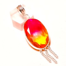 Multi Tourmaline Faceted Handmade Pendant Jewelry 2.10&quot; SA 4076 - £4.73 GBP