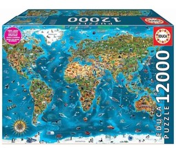 Educa 12,000 Piece Jigsaw Puzzle "Wonders of the World: New and Factory sealed - $224.39
