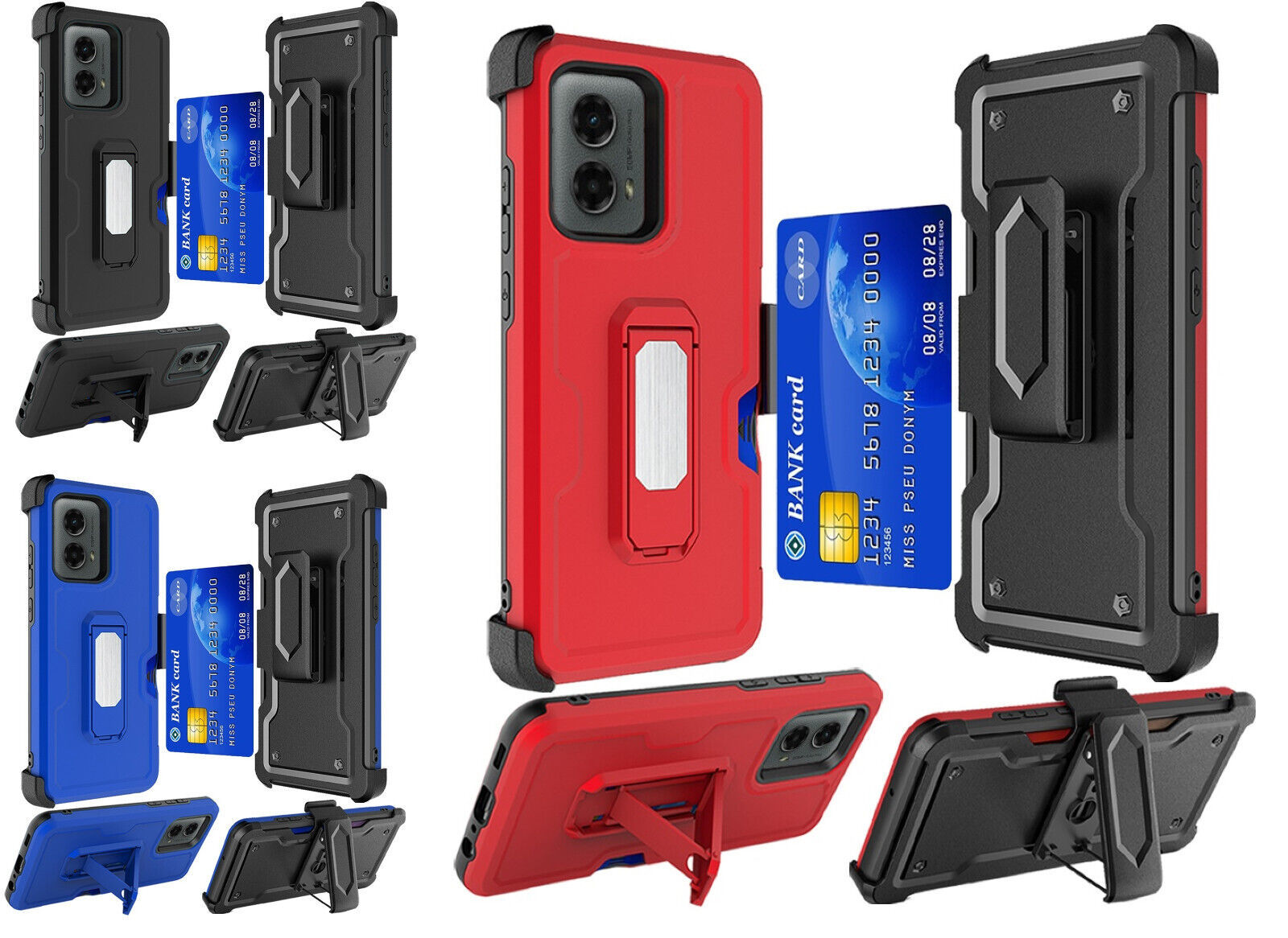 Tempered Glass / CARD Holster Cover Case For Motorola Moto G Stylus 5g 2024 - $10.30 - $12.18