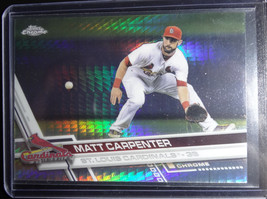 2017 Topps Chrome #16 Matt Carpenter Cardinals Prism Refractor Baseball Card - £2.39 GBP