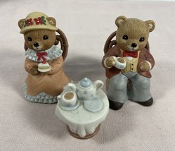 Set Of 3 Vintage Home Interiors Homco Tea Time Bears  Figurine #1401 - $10.39