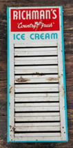 VINTAGE Richmans Country Fresh Ice Cream Sign menu board metal advertisement - $307.27