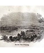 Vale Of Wyoming 1845 Woodcut Print Victorian Revolutionary War DWY9B - $733.36 MXN