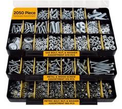 2,050-Piece Jackson Palmer Hardware Assortment Kit With Screws, Nuts, Bo... - £39.96 GBP