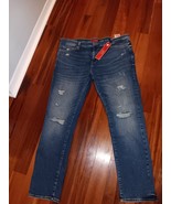 GUESS LOS ANGELES MEN&#39;S BRIT ROCKER TAPER  BLUE BULUU DENIM JEANS 38X32 ... - €38,36 EUR