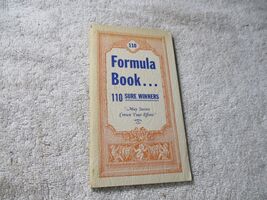 Vintage 1943 Formula book 110 sure winners soft cover book - $19.79