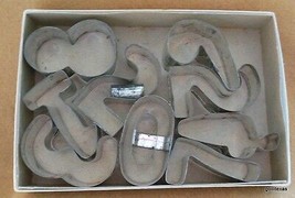 Vintage Fox Run Cookie Cutters in Box 1985 Metal Set of 9 - £12.97 GBP