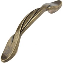 GlideRite Hardware 87340-AB-1 Twist Cabinet Pull, 3&quot;, Antique Brass Finish - £6.32 GBP