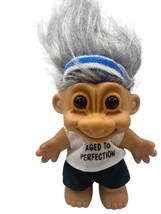 Vintage Birthday Old Guy Troll Doll Aged To Perfection Gray Hair Headband Russ - £15.57 GBP