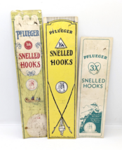 Pflueger Vintage Various Sized Snelled Partial Packs Fishing Hooks - Lot... - $12.86