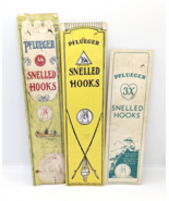 Pflueger Vintage Various Sized Snelled Partial Packs Fishing Hooks - Lot... - $17.58 CAD