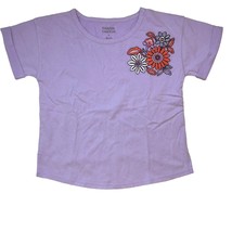 Harper Canyon Purple Short Sleeve Tee Embroidered Flowers 5 New - £10.85 GBP