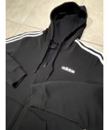 Adidas Men’s Climate Sweatshirt 3-Stripes Full-Zip Hoodie Black Men’s Si... - $30.34 CAD