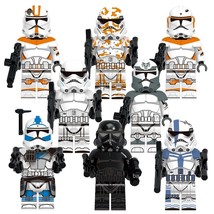 Star Wars Stormtrooper Commander Fives Waxer Boil Wolfpack 8pcs Minifigure Brick - $17.49