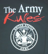 Men&#39;s poly-cotton sweatshirt &quot;The Army Rules&quot; size extra-large no hood - £23.60 GBP
