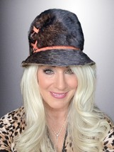 VTG 1960&#39;s Miss Carnegie / Hattie Carnegie MOD Bucket Hat Brown Fur Rust... - $77.22