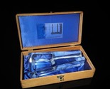 Dunhill Heavy Crystal Ashtray in original wood case.  No chips Measures ... - $445.00