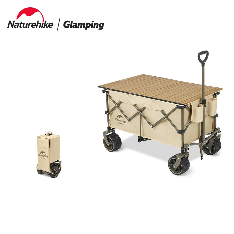 Naturehike 2022 New Outdoor Four-way Folding Trolley Portable Brakeable Camper - £140.41 GBP+