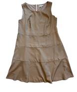 Studio One New York Dress Womens 16W Sleeveless Tan Camel A Line Fit &amp; F... - $19.99