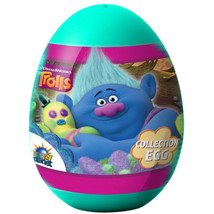 Dream Works TROLLS plastic Surprise egg with toy and candy -1ct-FREE SHI... - £5.53 GBP