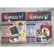 2004 U Create It Ink Jet Printers Greeting Cards/Print &amp; Stick Project P... - $314.15 MXN