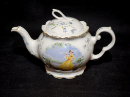 Vintage CROWN DORSET Ceramic Teapot &amp; Lid Victorian Floral STAFFORDSHIRE... - $33.64