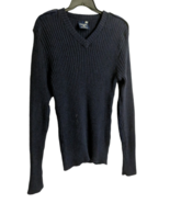 Citadel Brigade Quarterm Sweater Dark Navy Blue 100% Virgin Wool Pull Over - £15.69 GBP