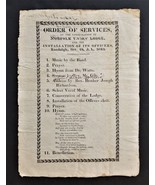 1819 antique NORFOLK UNION LODGE masonic randolph ma Oct 19 CONSECRATSON... - £112.92 GBP