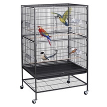 52&quot; Bird Cage Large Play Top Parrot Finch Cage Pet Supply Metal Frame Sturdy Use - £128.74 GBP