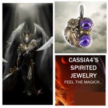 Haunted Necklace Warrior Powerful Angel Spirit Vessel Magick Sterling Amethyst - £100.47 GBP