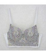 Burning Man Rave Festival Rhinestones Clubwear Party Bustier Corset Top Bra - $48.00