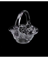 Vintage Flower Basket Bowl by Tiara Glassware Signed JT John Thompson In... - £27.53 GBP