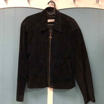 Vintage Evan Davies leather suede cropped jacket with shoulder pads Vtg size 8 - £35.40 GBP