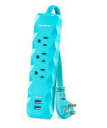 CyberPower 3 ft. 3-Outlet 2-USB Surge Protector, Turquoise Blue - $18.95