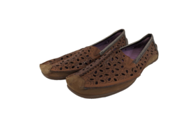 Taos Leather Cutout Square Toe Flat Tooled Floral Pattern Women&#39;s US Size 8.5 - £29.84 GBP