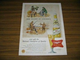 1955 Print Ad Miller High Life Beer Bird Hunters &amp; Dogs - £9.12 GBP