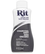 Charcoal Grey gray RIT Fabric Liquid DYE 8 ounce BOTTLE dark gray 88620 - $482.33 MXN