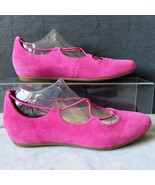 Earthies Bright Pink Burgundy Suede Leather Ballet Flats - Women&#39;s Size 9 - $37.95