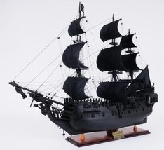 Pirate Ship Model Watercraft JACK Black Pearl Boats Sailing Dark Paint S... - £890.51 GBP