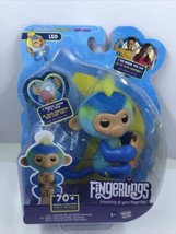 Fingerlings Interactive Baby Monkey Leo Blue - Touch Reacts 70+ Sounds -NIP - $18.76