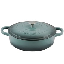 Crock-Pot Artisan Enameled 5 Quart Cast Iron Round Braiser Pan with Self... - £90.44 GBP