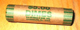 1987-D Uncirculated Roosevelt Dime Roll - $36.95