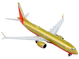 Boeing 737 MAX 8 Commercial Aircraft &quot;Southwest Airlines&quot; Gold with Red Stripes  - $63.21