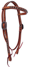 Horse Saddle Tack Bridle Western Leather Headstall Browband 78RT03 - $32.66
