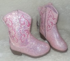 Cowboy Boots Todder Little KIDS Toddler Size US 7 Blush Sparkle Glitter ... - $15.83