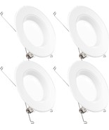 Sunco Lighting 4 Pack LED  5/6 Inch  Downlight, Baffle Trim, Dimmable, 13 - $756.43 MXN