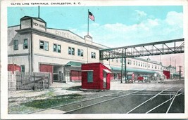 Vtg Postcard 1926 Charleston South Carolina SC Clyde Line Railroad Terminals Q17 - £15.49 GBP